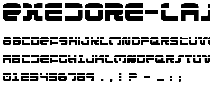 Exedore Laser font