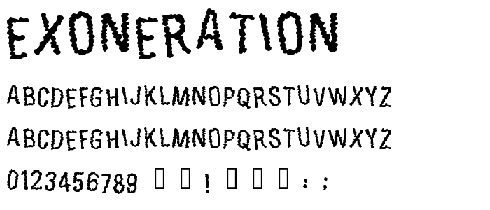 Exoneration font