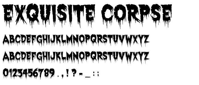 Exquisite Corpse font