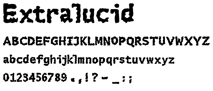 Extralucid font