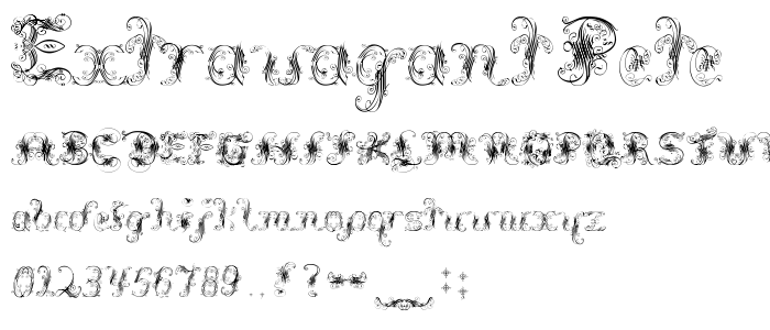 Extravagant Pete font