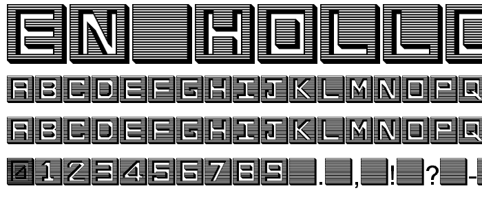 en hollow tiles Regular font