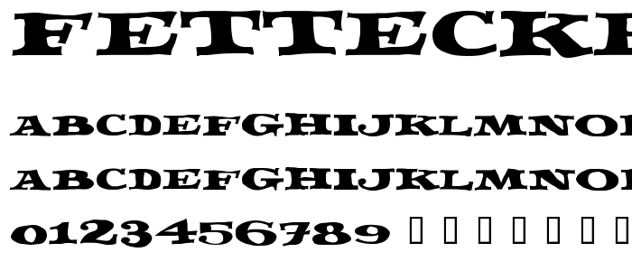 FETTECKE font