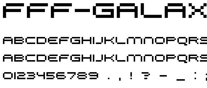 FFF Galaxy font