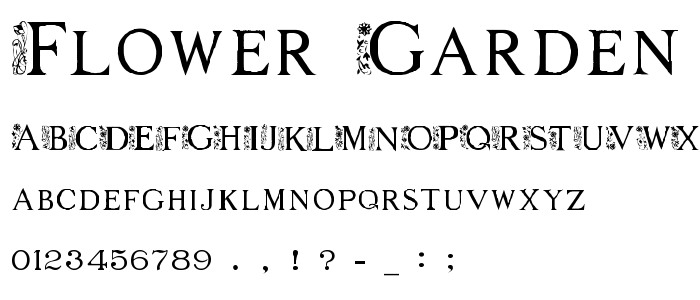 FLOWER GARDEN font