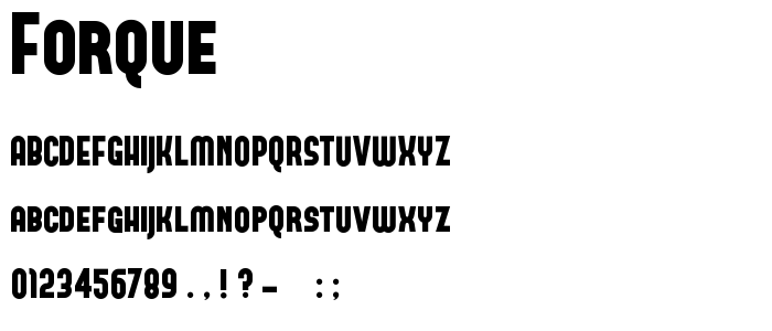 FORQUE font