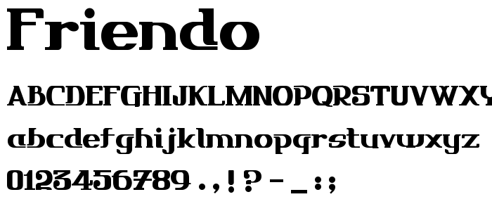 FRIENDO font