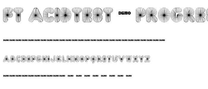 FT AcidTest 2 progressive font