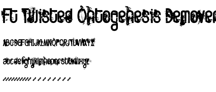 FT Twisted Ontogenesis Demoversion font