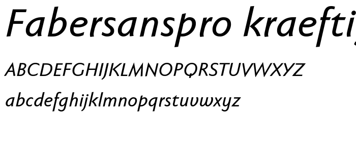 FaberSansPro-KraeftigKursiv font