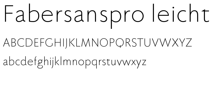 FaberSansPro-Leicht font