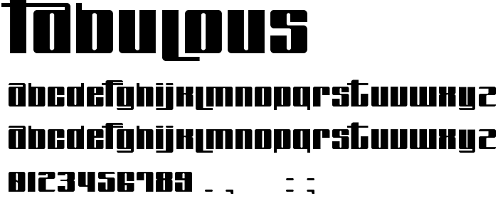 Fabulous font