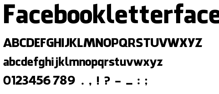 FacebookLetterFaces font