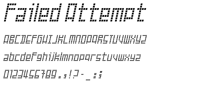 Failed Attempt font