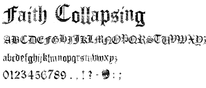 Faith Collapsing font