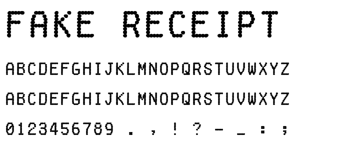 Fake Receipt font