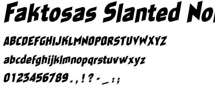 Faktosas Slanted Normal font