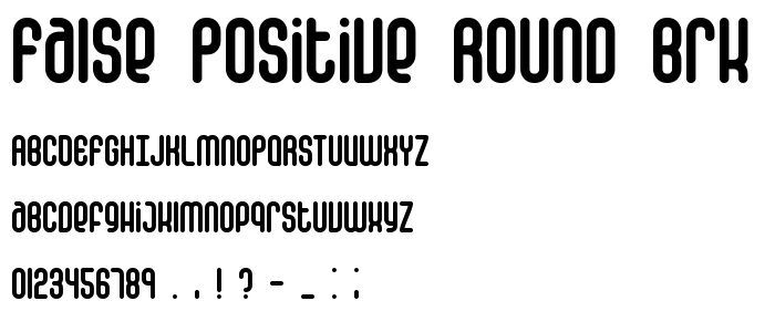 False Positive Round BRK font