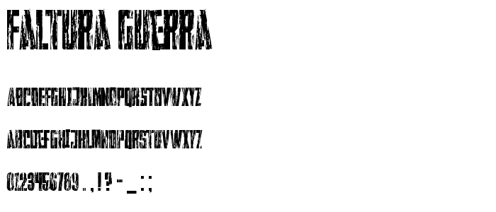 Faltura Guerra font