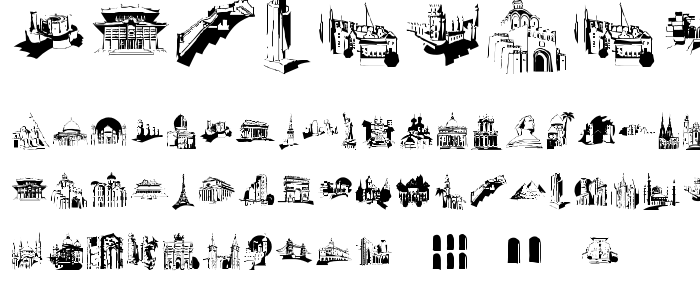 FamousBuildings font