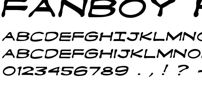 Fanboy Hardcore Italic font