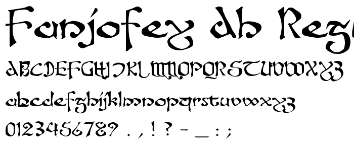 Fanjofey AH Regular font