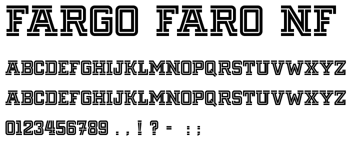 Fargo Faro NF font