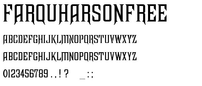 FarquharsonFree font