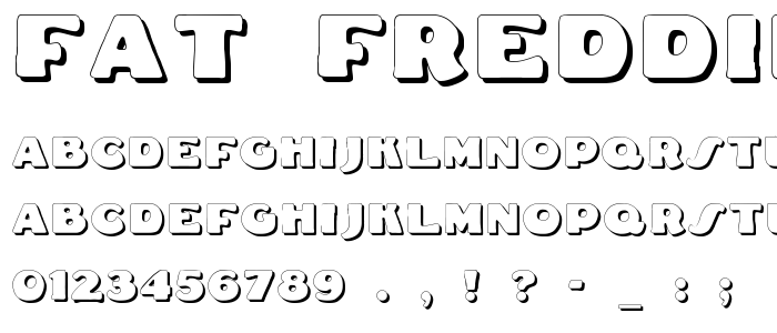 Fat Freddie Shadow font