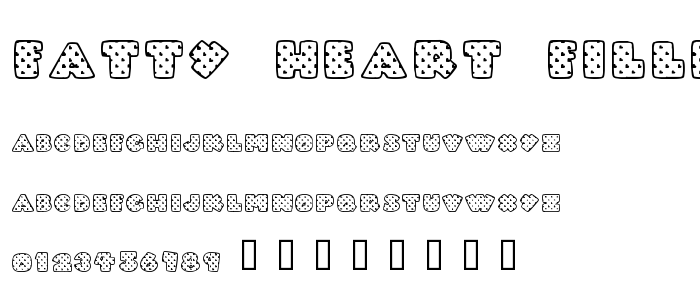 Fatty Heart Filled font