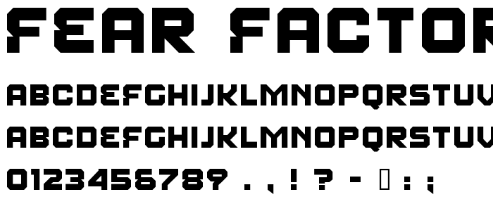 Fear Factor font