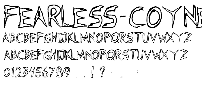 Fearless Coyne Hollow font