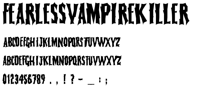 FearlessVampireKiller font