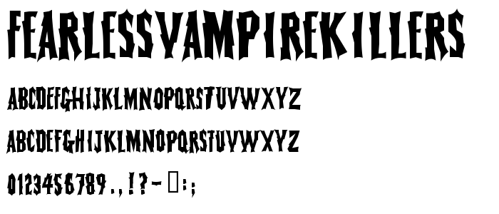 FearlessVampireKillers font