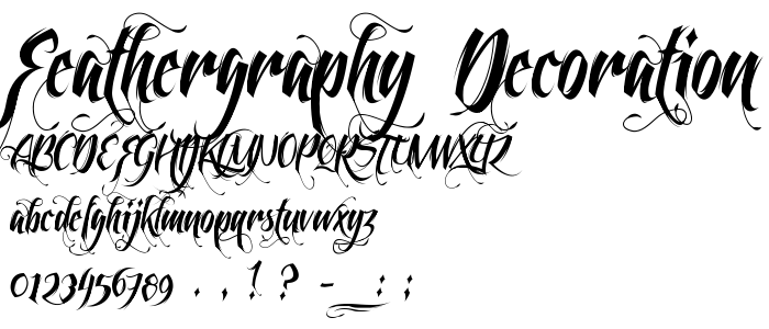 Feathergraphy Decoration font