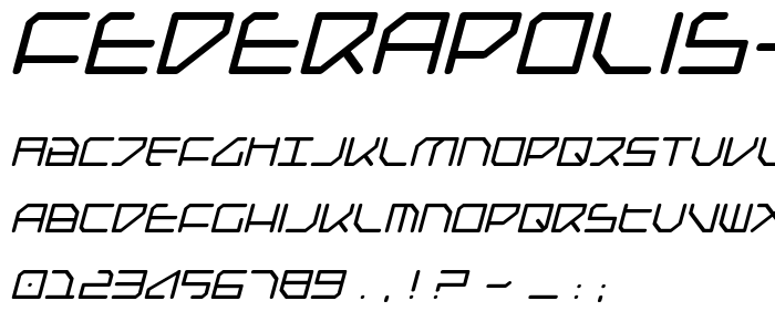 Federapolis Italic font