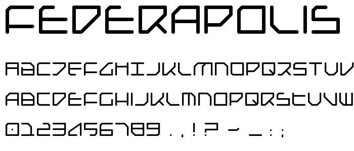 Federapolis font