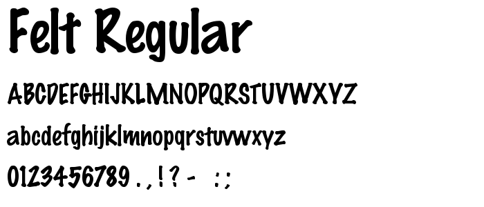 Felt Regular font