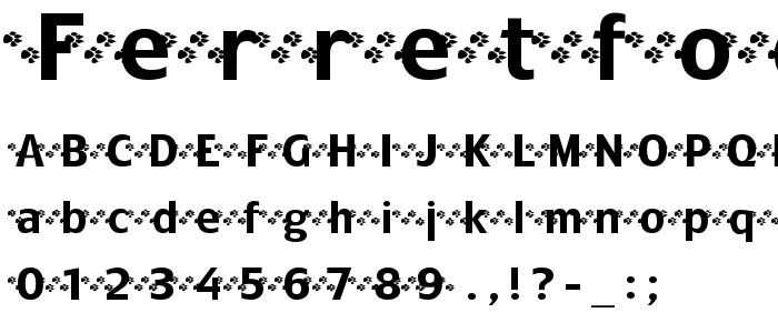 FerretFootPrints font