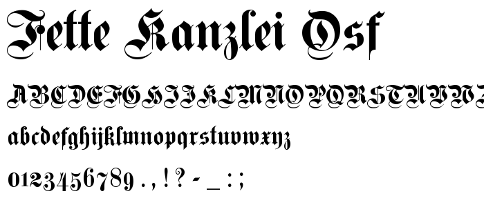 Fette Kanzlei OsF font