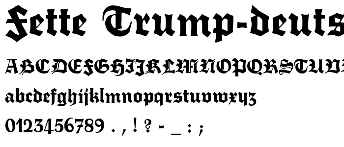 Fette Trump-Deutsch font