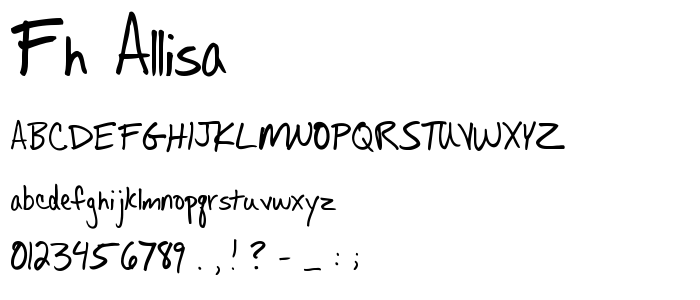 Fh_Allisa font