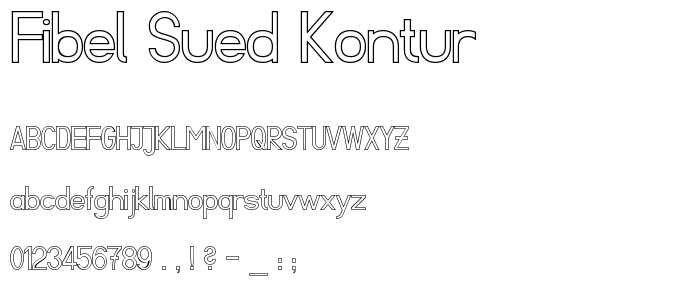 Fibel Sued Kontur font