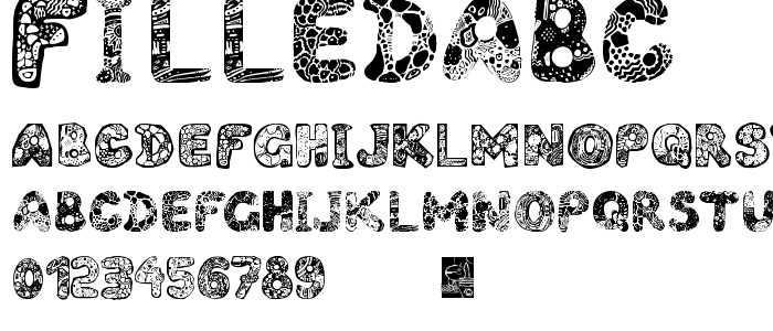 FilledABC font