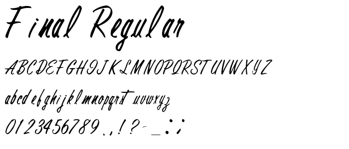 Final Regular font