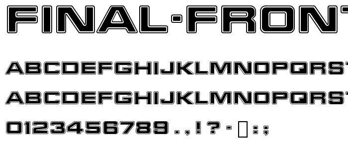 Final Frontier Shipside font