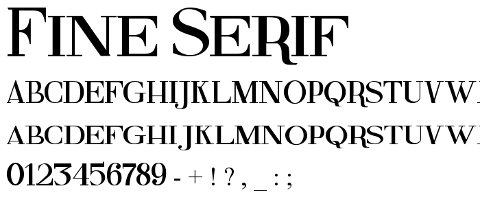 Fine Serif font