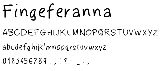 Fingeferanna font