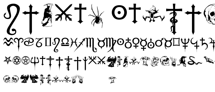 Fiolex Mephisto Dingbats font