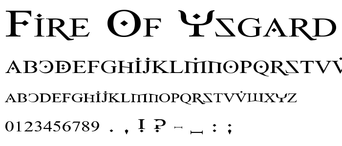 Fire Of Ysgard Wide font